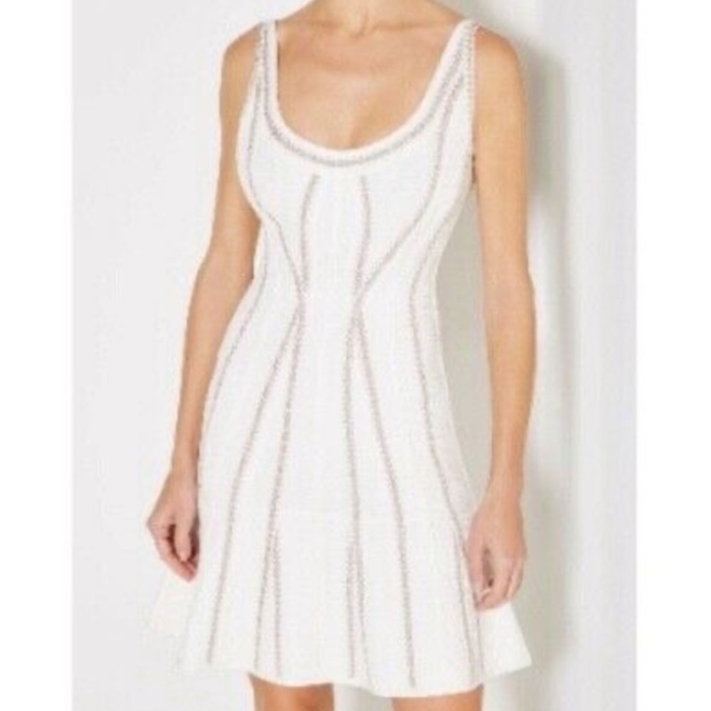 Herve Leger Cream and Purple Dress - Picture 11 of 16